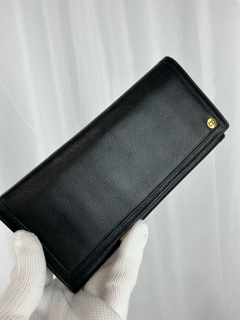 DIOR LONG WALLET BLACK VINTAGE - Picture 13 of 16